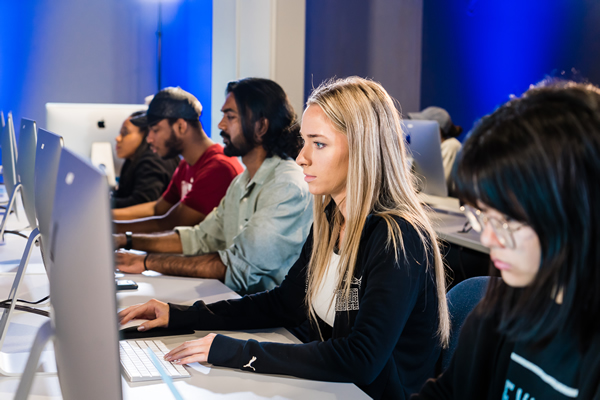 Students taking a placement test