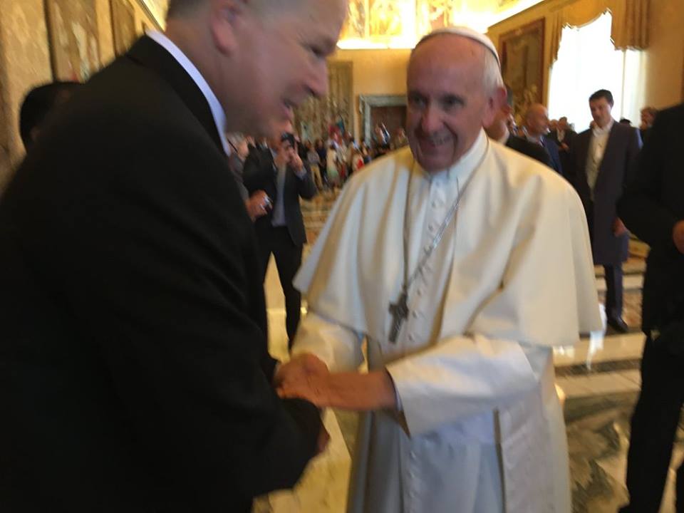 Dr. Wilson with Pope Francis