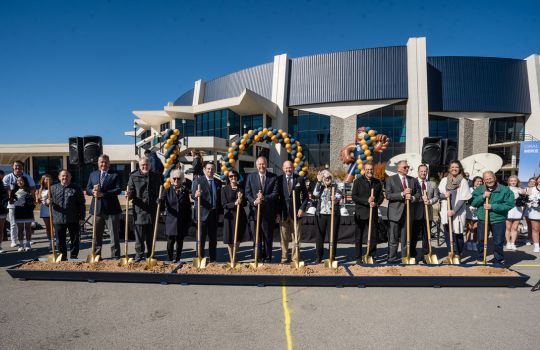 Groundbreaking for the Mike Carter Athletic Center completed.
