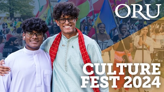 Video Thumbnail of two male students dressed white and green traditional dresses from their country in Indian