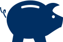 ORU Blue Piggy Bank Icon