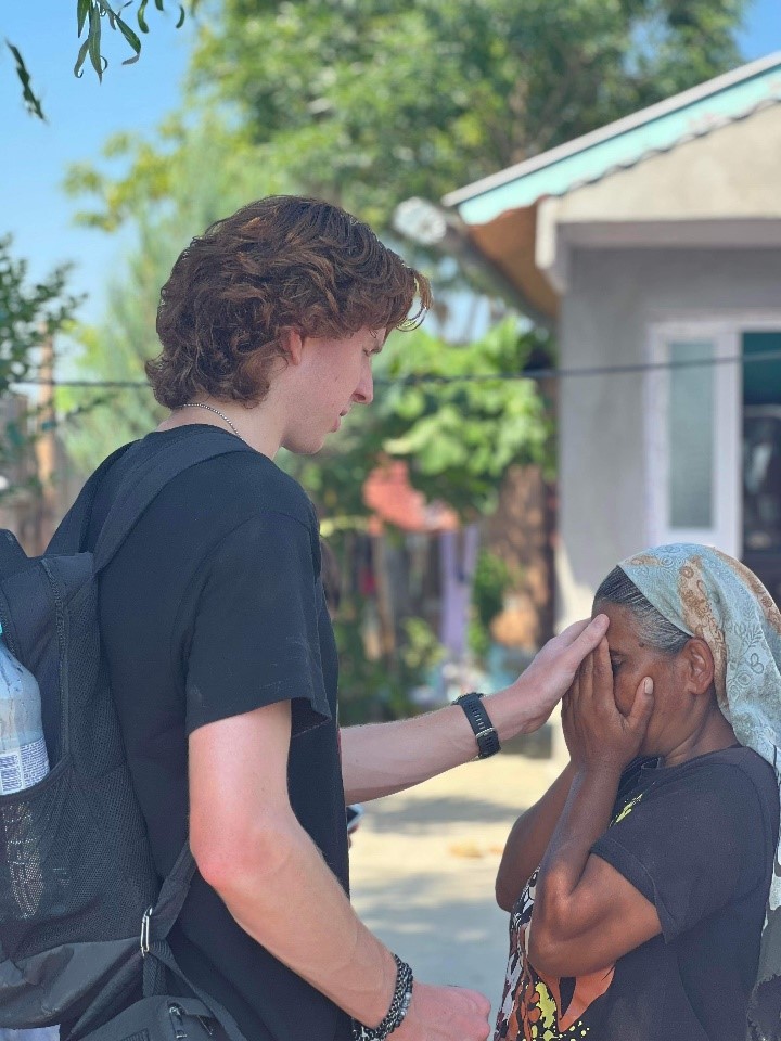 Andrew on a mission trip in Craiova, Romania.
