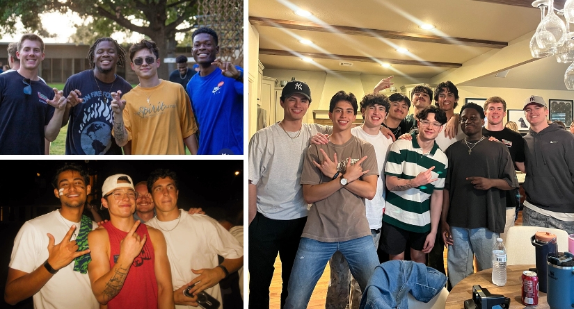 Austin and his guy friends.