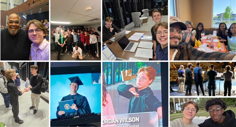 A photo collage highlighting moments from Conner’s journey at ORU