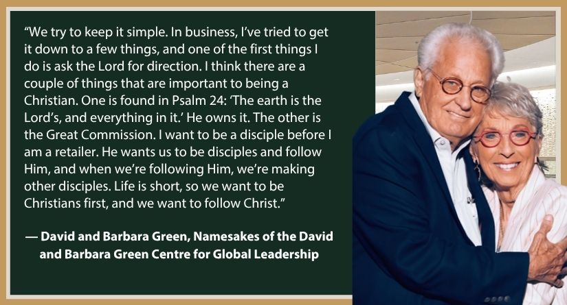 ORU Opens New David and Barbara Green Centre for Global Leadership