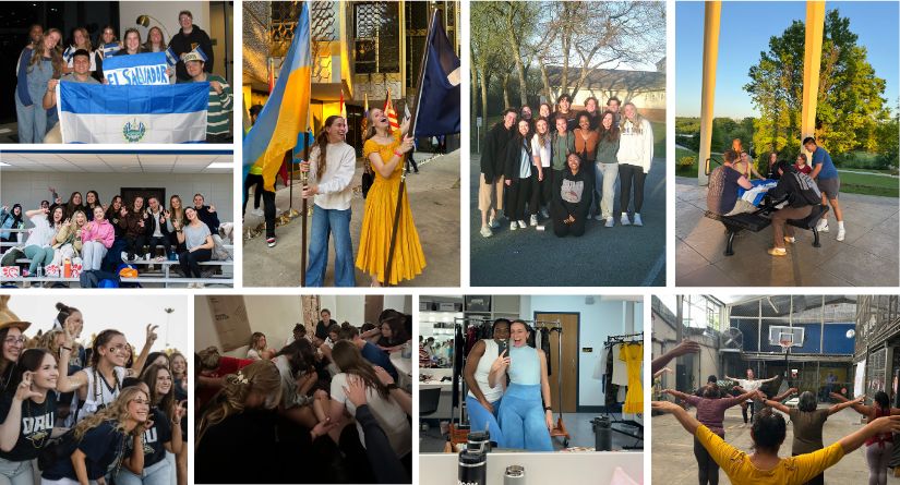 Photo collage of Grace and her ORU friends