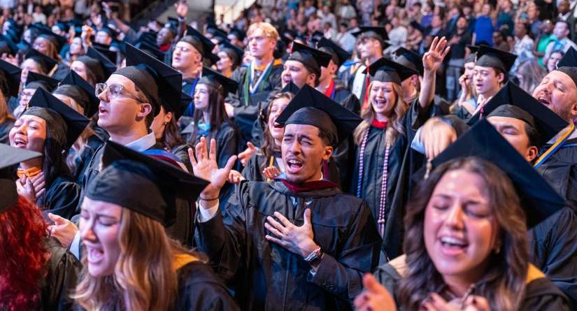 ORU grads worshipping at commencement