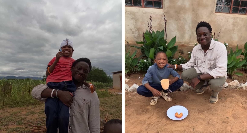 Malick on an ORU Mission trip in Tanzania