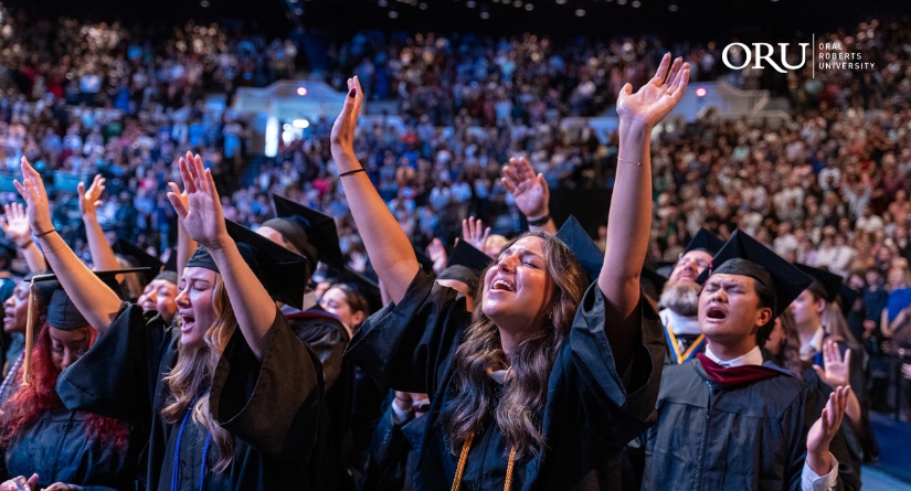 ORU grads worshipping