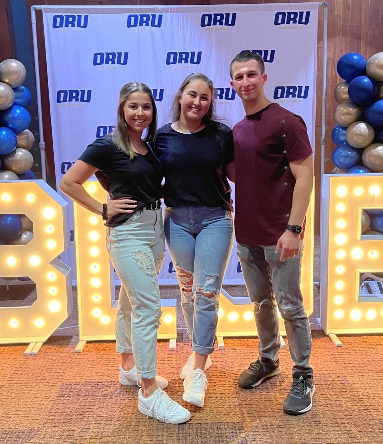 Tori and her siblings at ORU orientation