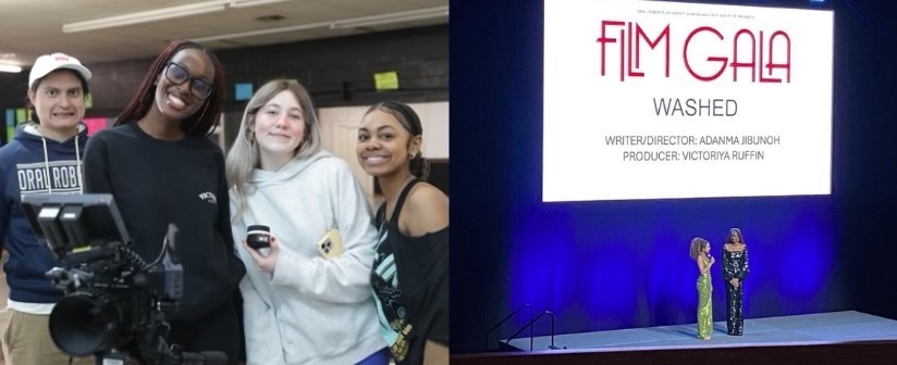 Tori and her friends, who won 1st place in ORU's 2024 Film Gala