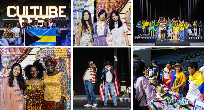 Students representing diverse cultures at Culture Fest