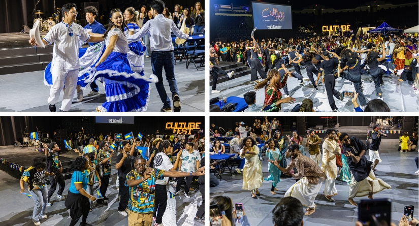 Students performing cultural dances at Culture Fest