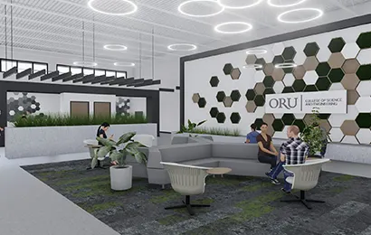 Computer Rendering of the interior of the new Biology Center at ORU