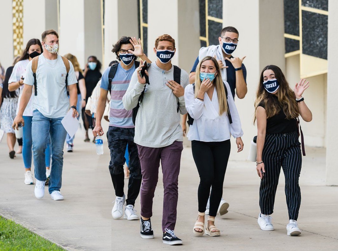 students in masks