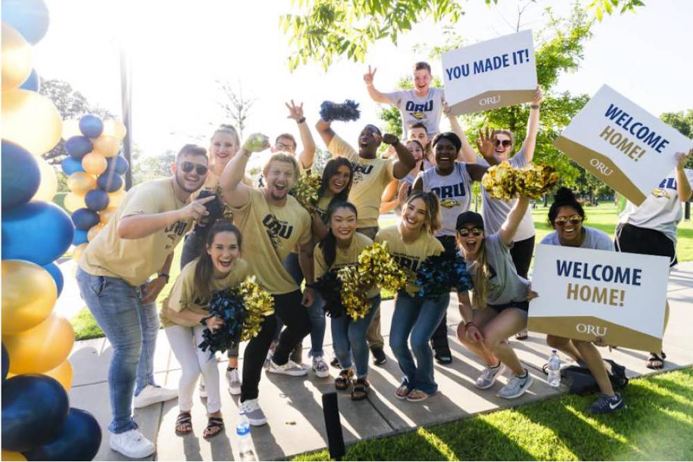 students welcome home